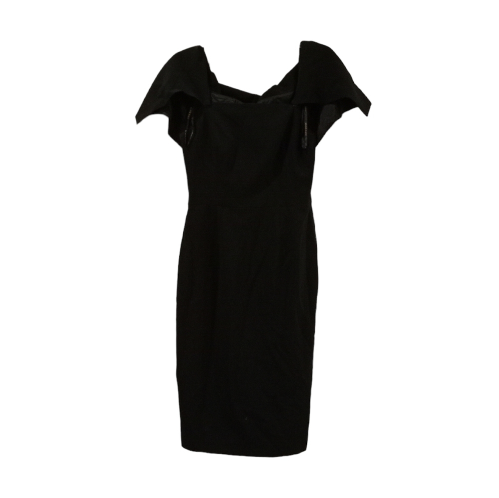 Black Halo Dark Academia Black Gorpcore Cape Grunge Dress Size 6